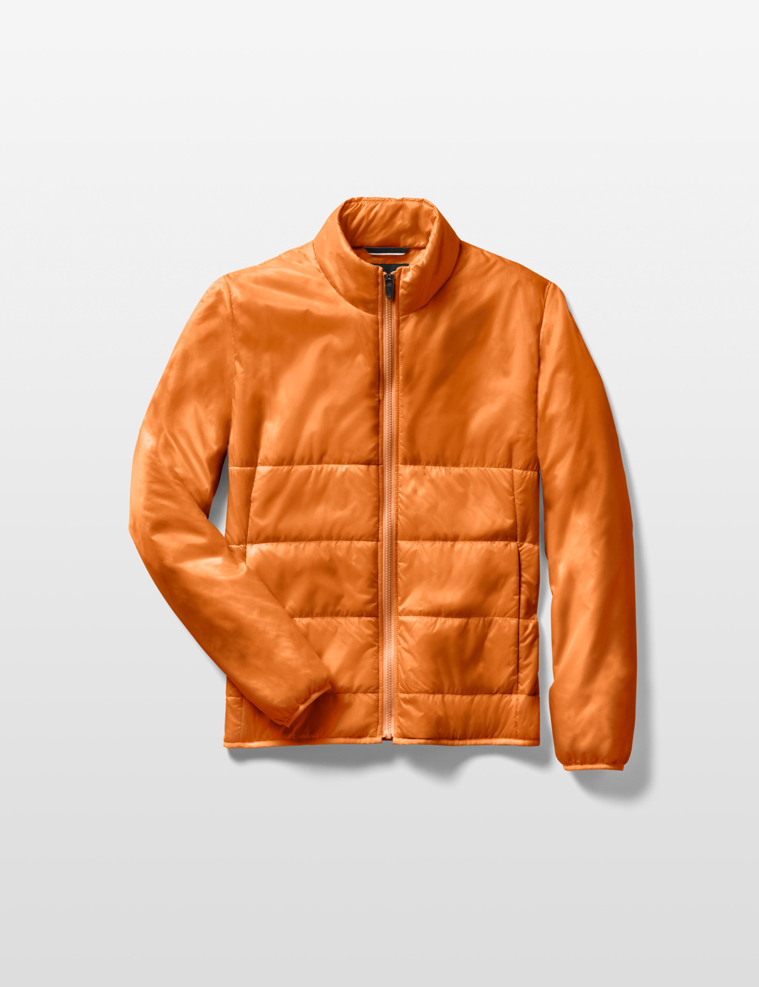Studio laydown of Eco Insulated Jacket in Autumn Orange