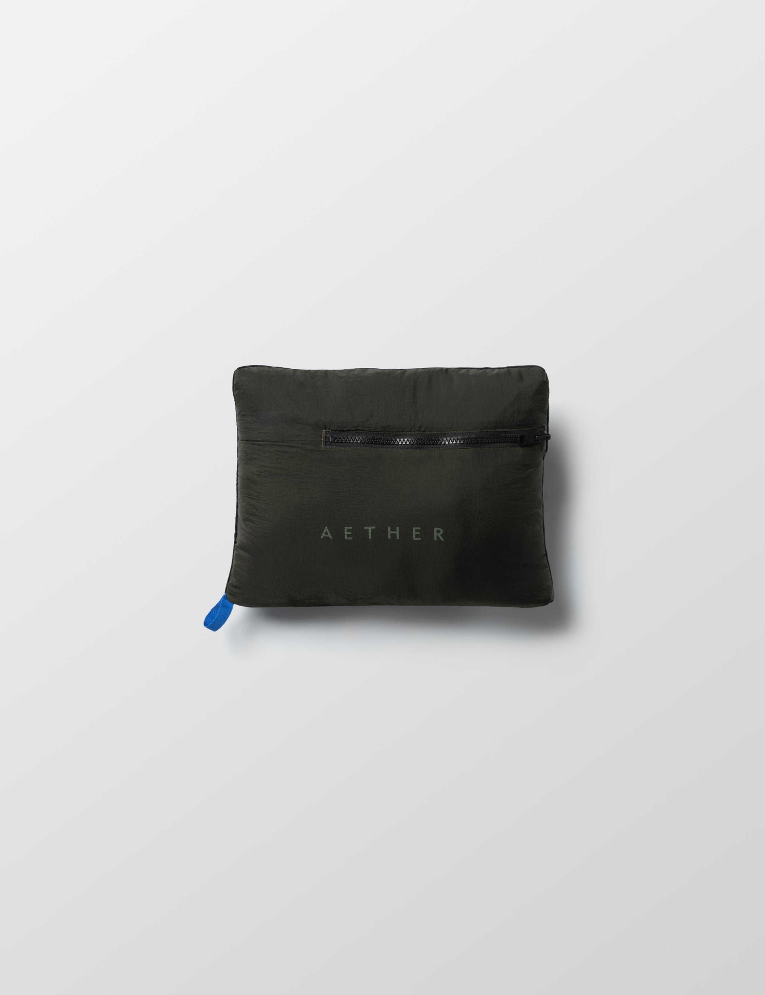 Self-packed Prospect Packable Down Jacket in Forest Green from AETHER Apparel.