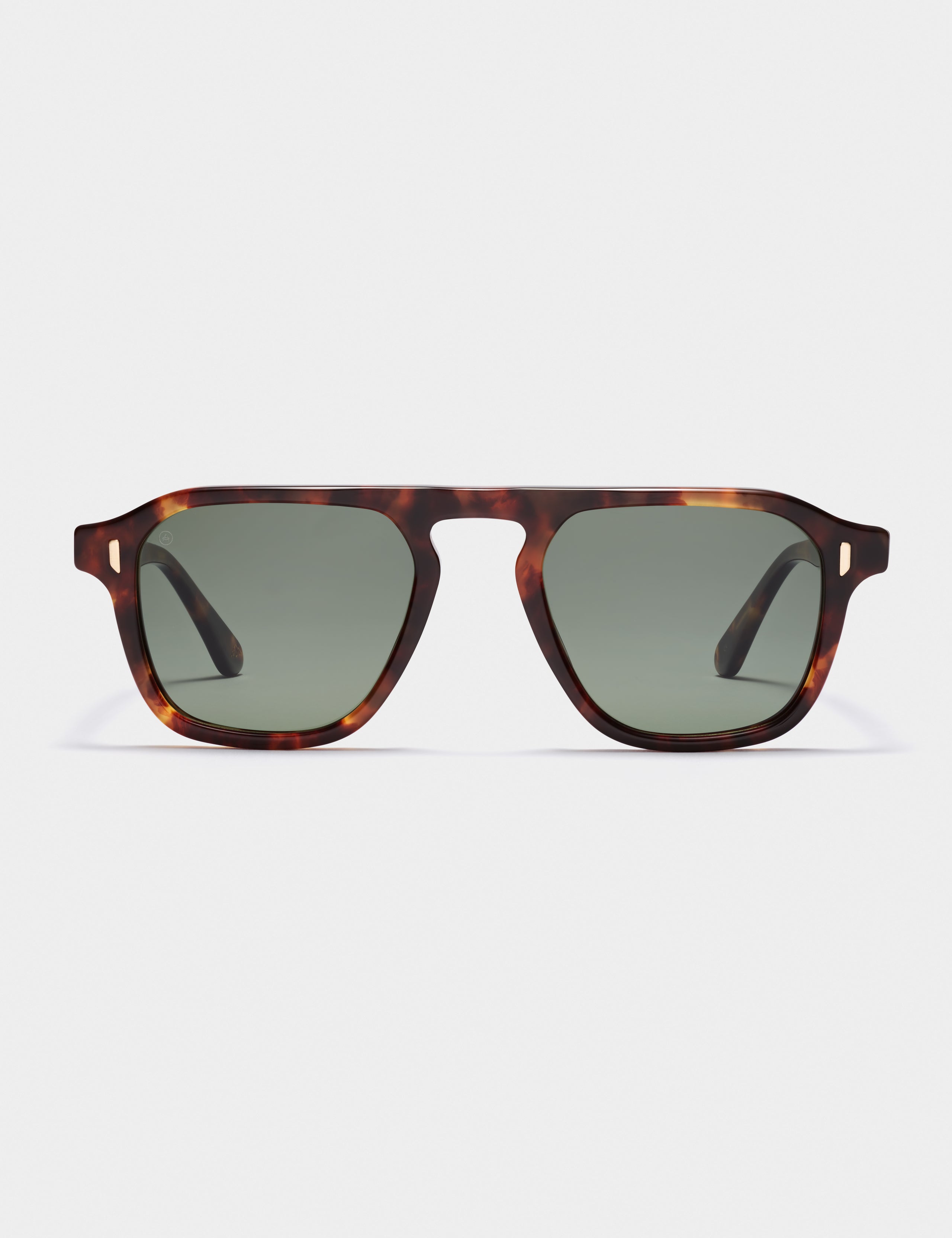 Front view of Sequoia Sunglass in Tortoise with Deep G15 Lens from AETHER Apparel.